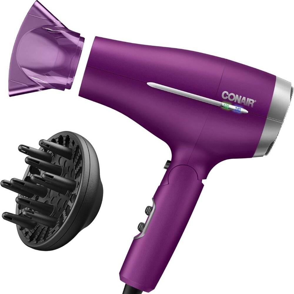 Conair Hair Dryer, Worldwide Travel Hair Dryer with Smart Voltage Technology